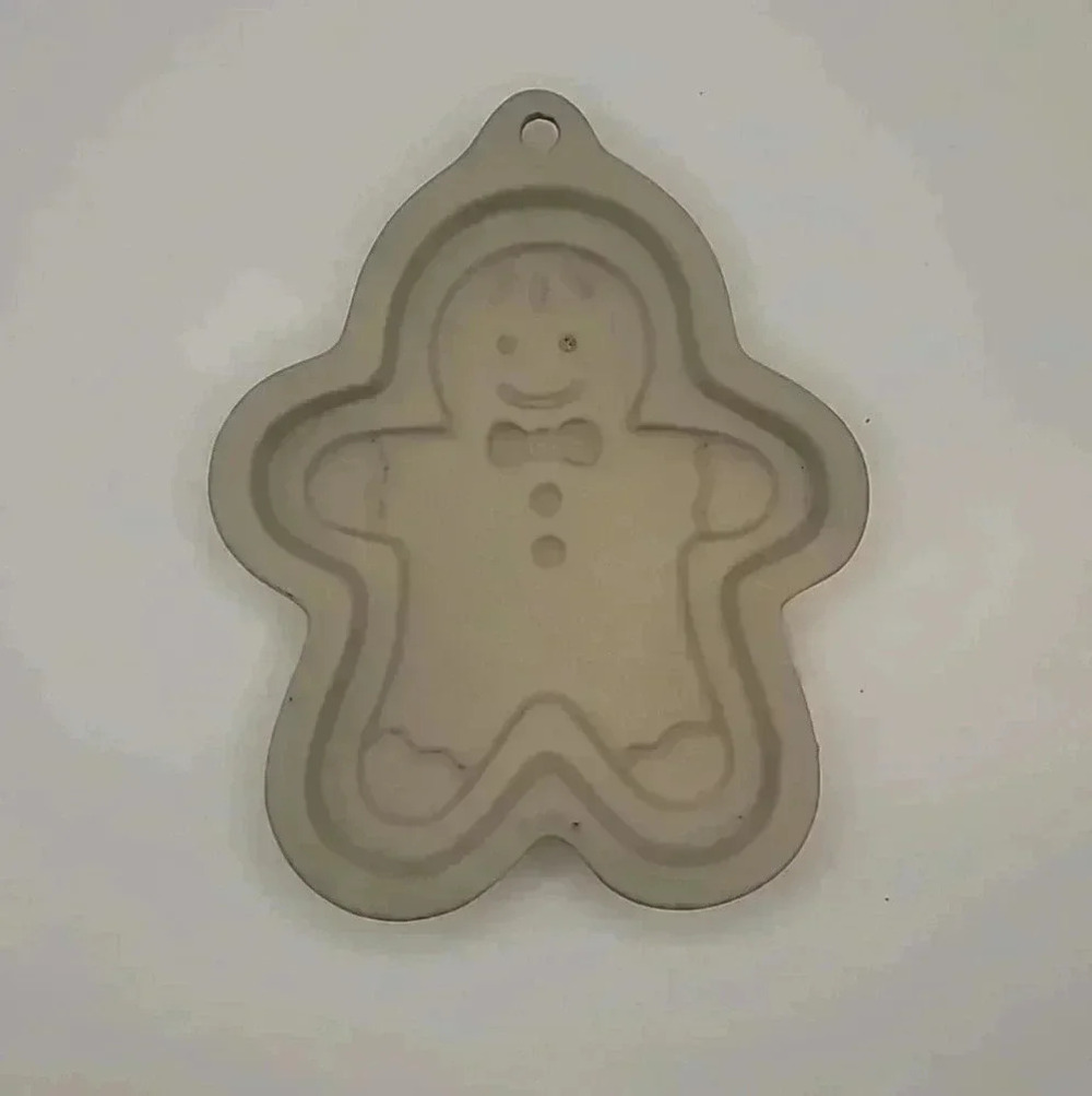Vintage Hearthstone Holiday Cookie  Mold Ceramic Christmas Set Of 4 - Picture 3 of 6